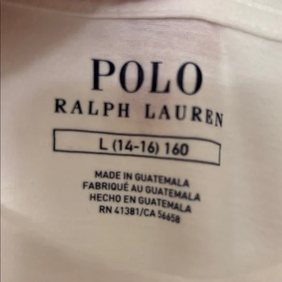 Polo Ralph Lauren White Tee with Bear boy NWT large - Picture 4 of 6